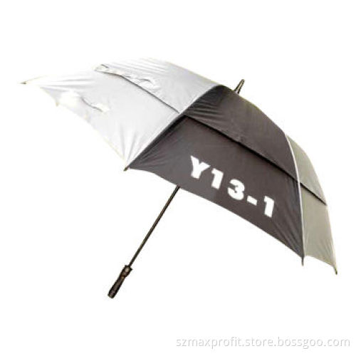 Double Layered Golf Umbrella with Auto-open and Close, Various Logos and Designs Available